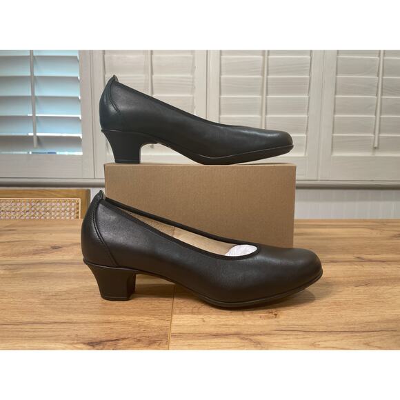 SAS Milano Pump Black Genuine Leather Size 10 Narrow NWOB Dressy Office Shoe - Picture 2 of 11